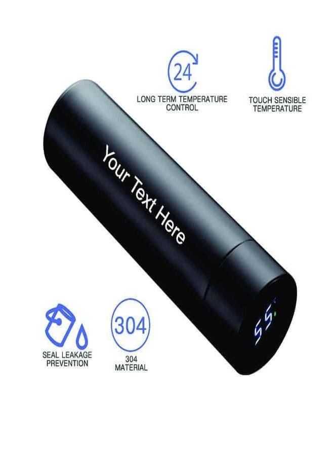 The Customised Gift's Your Name Printed Stainless Steel Bottle Vacuum Insulated Flask Permanent Printing with Tea Filter Leakproof Bottle Personalized Gift Set, 500ml - Image 4